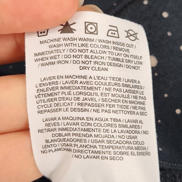 Nike Sweater Womens Medium Black Splatter Crew Neck Pullover Sweatshirt Swoosh - Picture 9 of 9